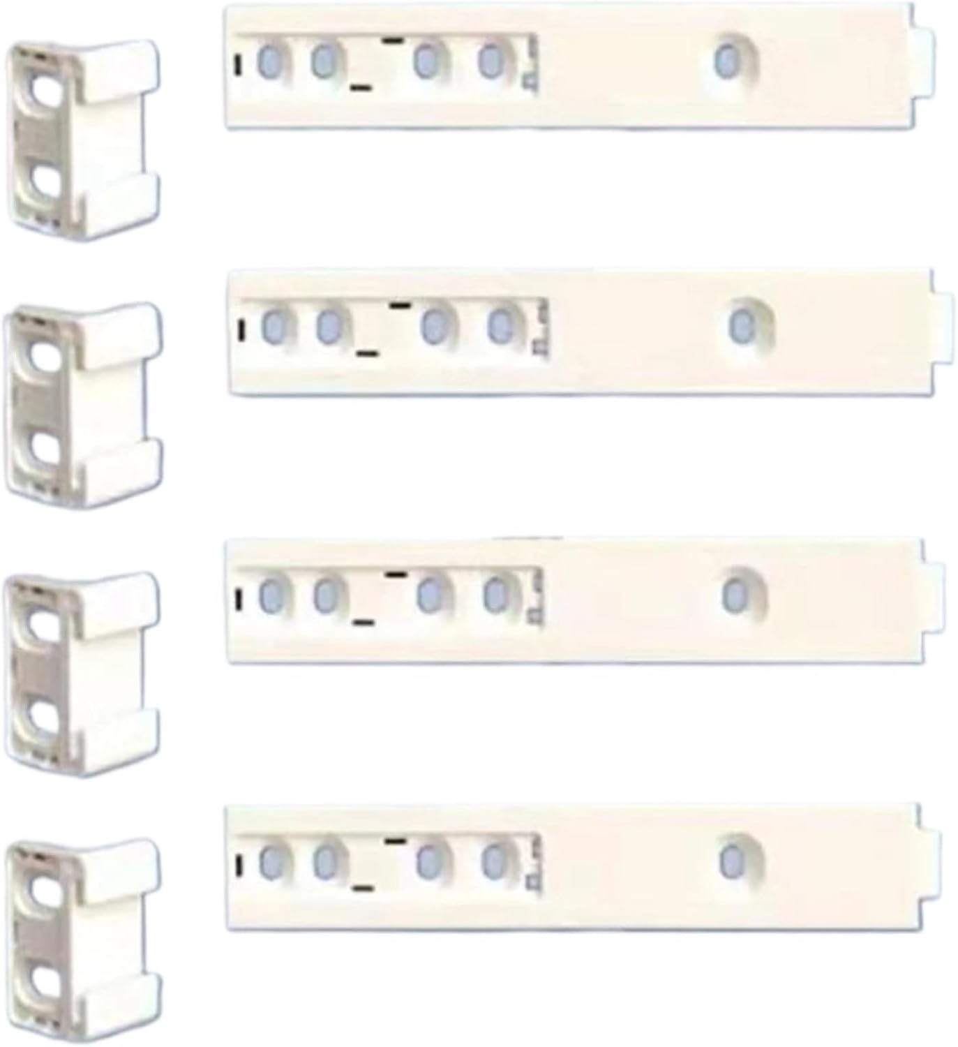 Side Mount Cabinet Runners Glides Refrigerator Drawer Slide Rail for Integrated Fridge Freezer Door Plastic Mounting Bracket Fixing Connector Guide Assembly