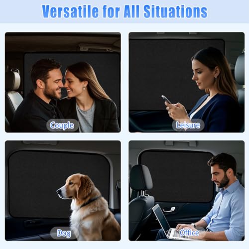 ZATOOTO Magnetic Auto Vorhang, UV-Blocking Sonnenschutz Auto, Schützt Kinder und Haustiere auf dem Rücksitz, bietet Privatsphäre, 2-Pack, 100 * 54cm