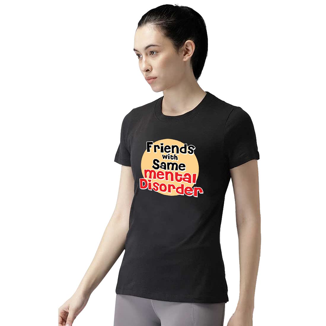 BRATMAZWomens Regular Fit Cotton Tshirt Friends Printed T-Shirt for Women