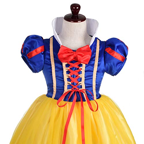 Dressy Daisy Toddler Little Girls' Princess Costume Fancy Dresses Up Halloween Party With Red Ribbon Size 5 #TOP3