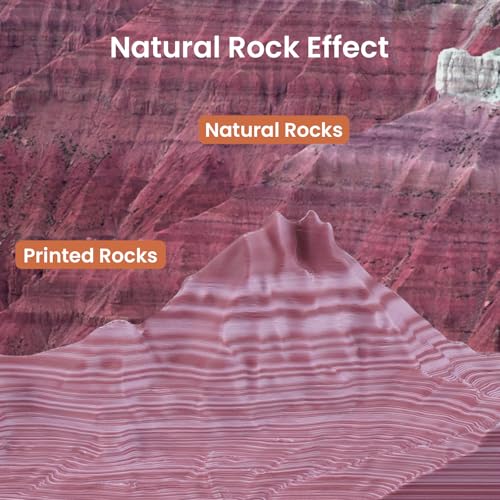 Image of ERYONE Matte Rock Rainbow 3D Printer PLA Filament 1.75 + /-0.03mm, Matte Multicolor Filament PLA 1KG(2.2LBS) Spool, 30-500mm /s High Speed Printing Twist Rainbow PLA, Grand Canyon