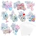 Resin Shaker Molds Set Charms Pendant Jewelry Making Supplies 9 Silicone Trays with 5 Clear Seal Films