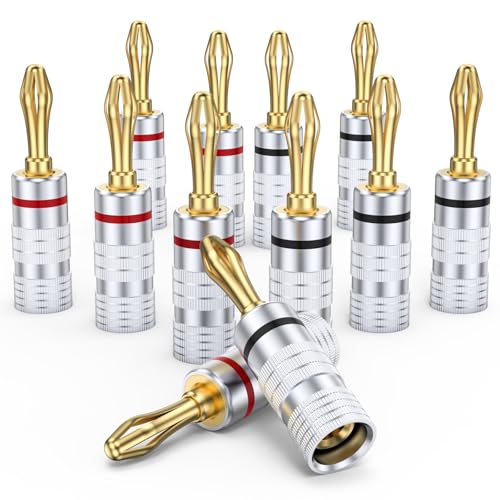 Amazon.co.jp: MOSAWG バナナプラグ赤＋黒 banana plugs スピーカー