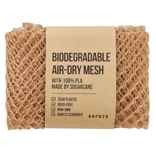 Image of Biodegradable Air-Dry Mesh 100% PLA Natural Kitchen Sponge No Oder Plastic Free Zero Wast (Glod&Silver, 4)