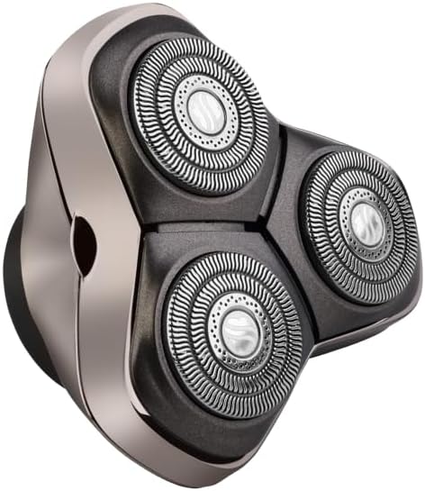 Skull Shaver Baron PRO 3 Head Replacement Blade - Faster Shaving - Hypoallergenic Stainless Steel - Contour Flex Design - Built-in Vacuum - Easy to Clean