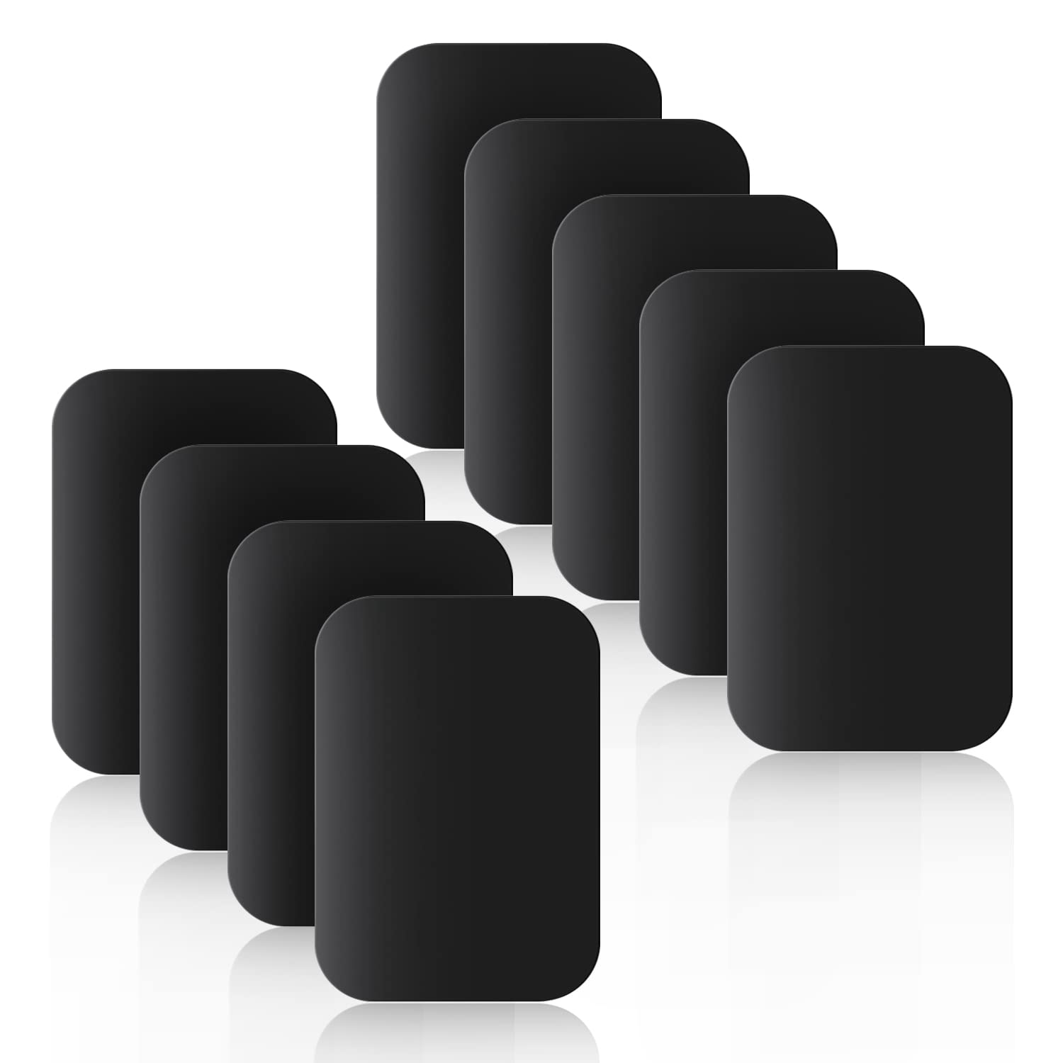 Láminas metálicas para movil, Placa Metal Adhesiva para Iman Coche movil 100 Rectángulos - Chapas metalicas Muy Finas con Adhesivo Soporte telemóvel Carro magnético