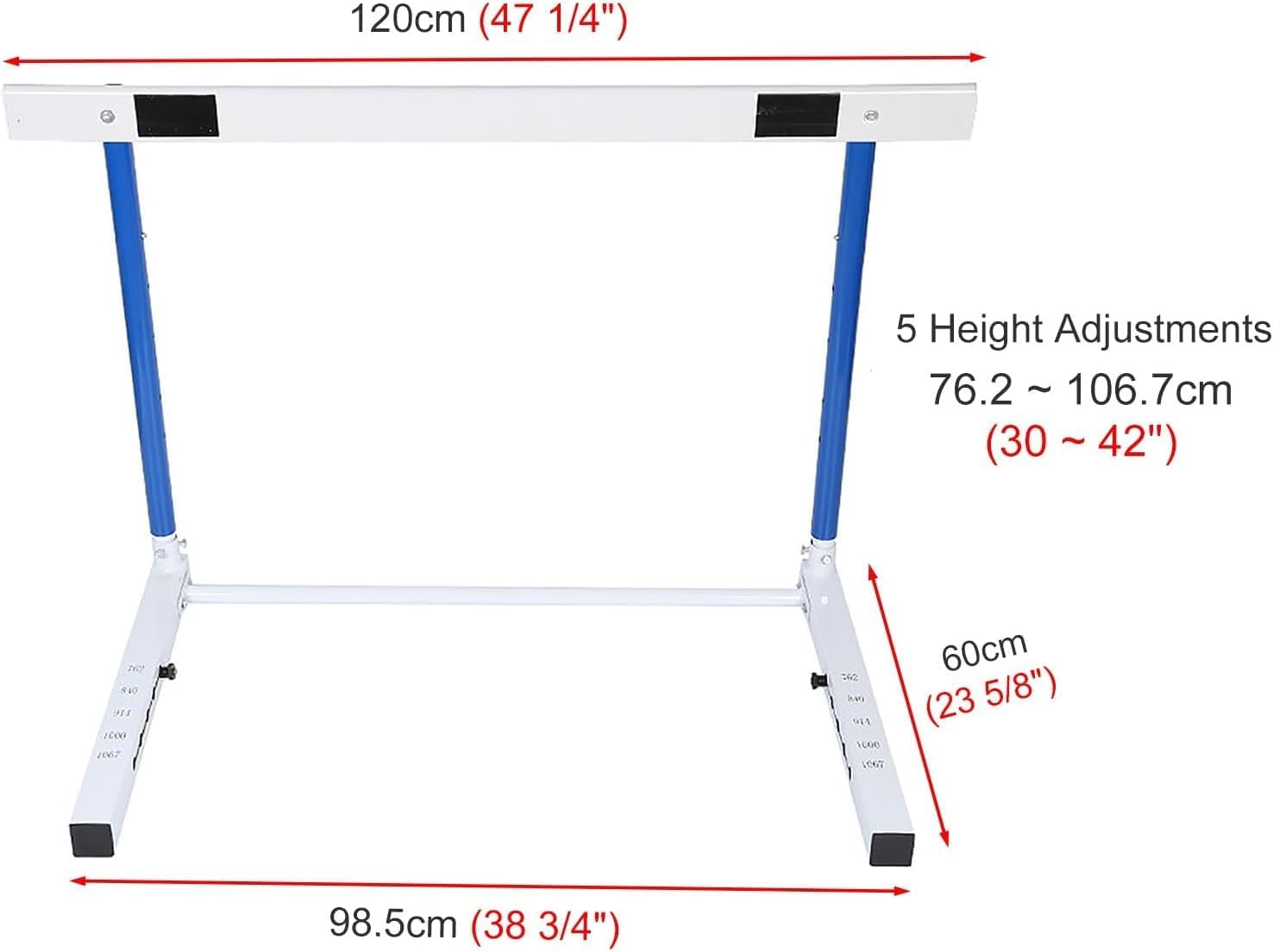 Professional Hurdle, Adjustable Height 30-42in Agility Hurdles, Track and Field Hurdles for Adult Athletes, Outdoor Workout Training Pole Set