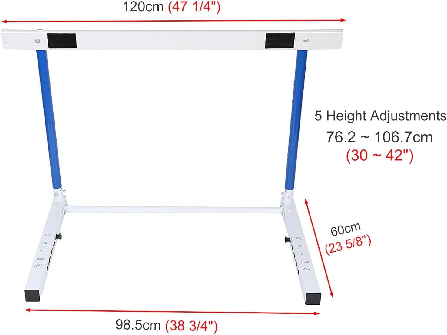 Ostacoli regolabili per pista e campo, attrezzatura per allenamento di velocità per esercizi di salto, migliora le prestazioni atletiche, set da 3, 190 cm