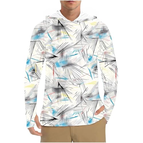 Men's Sun Protection Hoodie Shirt UPF 50+ Long Sleeve Rash Guard Outdoor Fishing Lightweight Camo Quick Dry UV Shirts