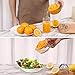 Kasmoire Citrus Lemon Orange Juicer, Manual Hand Squeezer with Built-in Measuring Cup and Strainer, 8OZ (Yellow)
