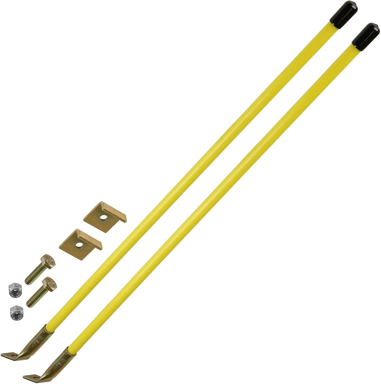 Caltric Snow Plow Blade Guide Markers 26" Bolt on Compatible with Myers Buyers 09916 1308005 Yellow