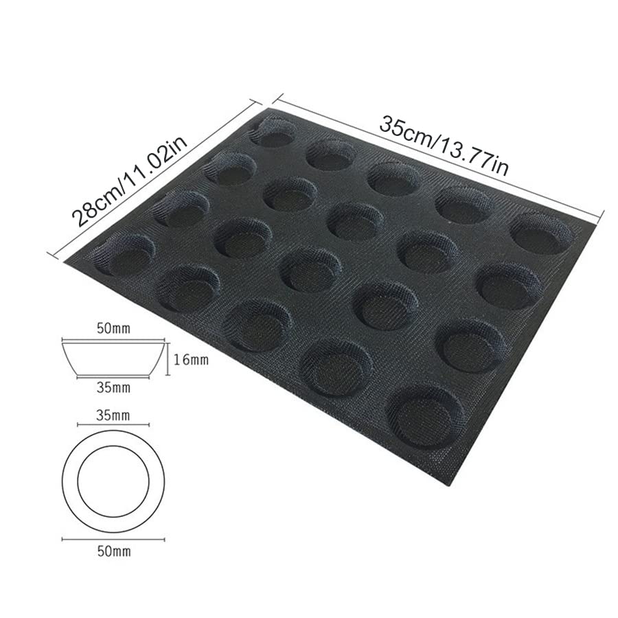 Stampo in Silicone a 20 Fori Torta T Mini Modello di Pizza Stampo per Hamburger Rotondo Pane Strumento Vassoio per Cottura Antiaderente