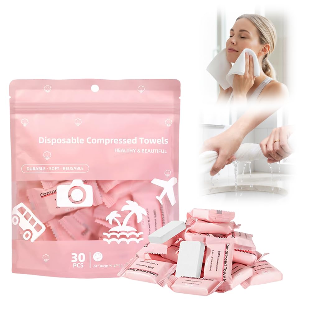 Compressed Towels - Portable Disposable Face Towels for Travel
