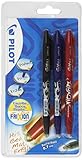 Pilot - Set 3 bolígrafos, color negro, azul y rojo, multicolor, medio