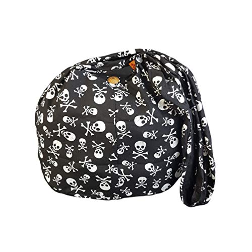 BTP! Skull Punk Rock Hippie Hobo Thai Cotton Sling Crossbody Bag Messenger Purse Small (Black)4
