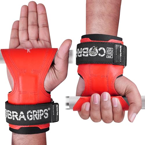Image of Cobra Grips Weight Lifting Gloves with Adjustable Neoprene Padded Wrist Wraps - Heavy Duty Alternative to Power Lifting Hooks for Deadlifts
