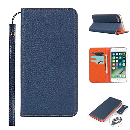 Cavor Coque Compatible avec iPhone 7/8/SE 2020/SE 2022 Etui avec Cordon,Cuir véritable Flip Portefeuille Étui en Cuir,[3 Porte Cartes][Magnetique][RFID...