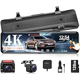 【2026進級版・カメラ別体タイプ・4K+2.5K・ズーム機能】NZACEドライブレコーダー ミラー型 分離 11インチ大画面 デジタルインナーミラー 分離型 ソニーIMX415センサー HDR/WDR 上下+左右画像逆転可 ドラレコ ミラー型 前後2カメラ 前後同時表示 広角撮影 GPS搭載 LED信号対応 地デジ干渉対策 24時間駐車監視 128GBメモリカード付属 12-24V対応 操作簡単