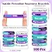 PullCrease 400 Pcs/100 Sets Suicide Prevention Awareness Kit Include Purple Ribbon Pens Stickers Suicide Awareness Teal Silicone Wristbands Badges Pins Inspirational Charity Gifts for Men Women