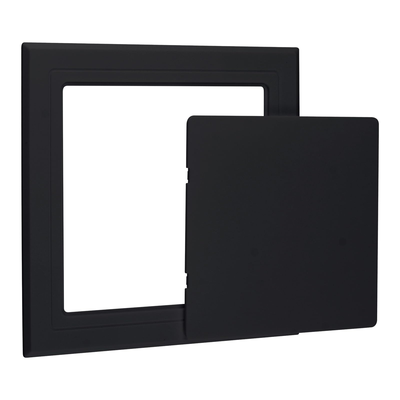 UFURMATE Self Adhesive Access Panels, 1 Pack Wall Mounted Hole Cover Inspection Door for Plumbing & Electrical Cables & Wiring (Black, 15x15cm) — image 1