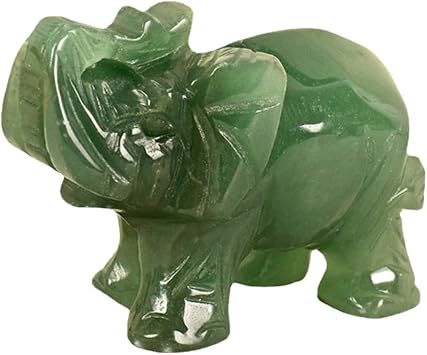 Green Elephant Ornament, Elephant Statue, Jade Stone Handcraft Natural Green Jade Stone Elephant Statue Decor Toys in Hand Home Decor Accents,Jade Stone,Elephant 0rnament,Sculptures