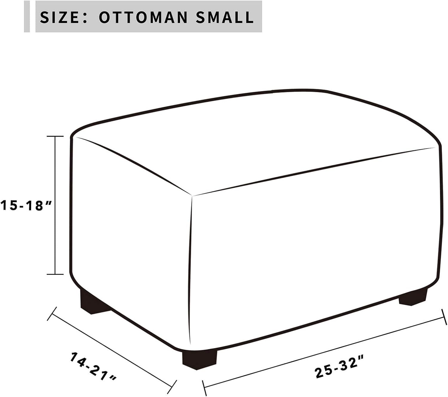 Easy-Going Ottoman S Bundles Chair slipcover