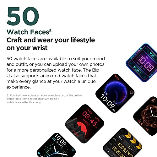 Amazfit Bip U Pro Smart Watch com Alexa integrado para homens, gps Fitness Track5 ATM à prova d'águ