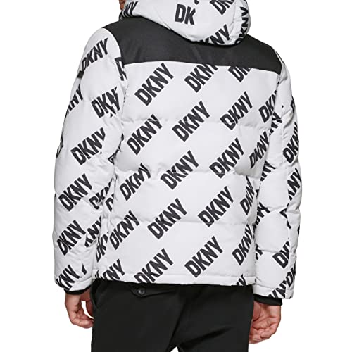 Image of DKNY Men's Mixed Media Quilted Puffer Jacket