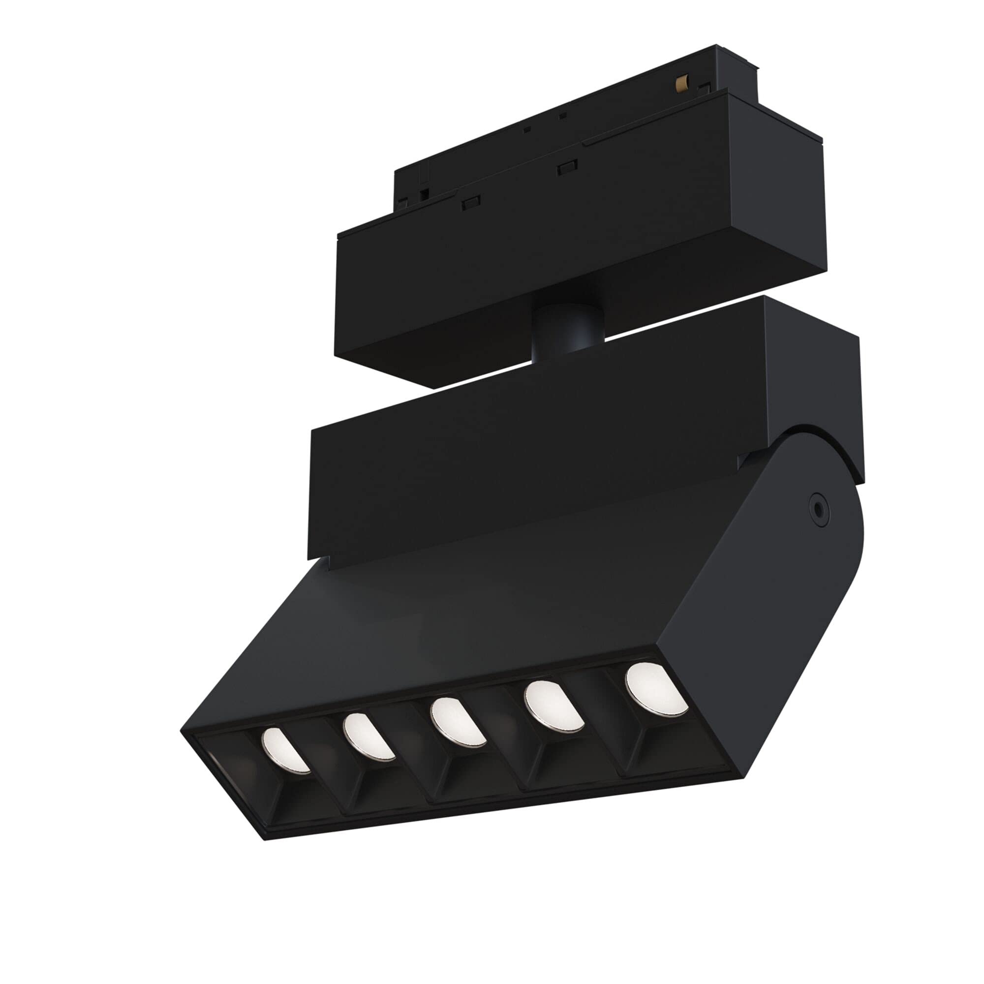 Maytoni Points LED Strahler für Magnetschienensysteme, Track Lighting, Schwarz, 13.5 cm, 360 Grad, Aluminium, 3000K, 700lm, 10W