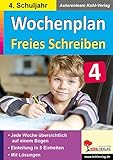 schreiber bogen pdf  Wochenplan Freies Schreiben / Klasse 4: Jede Woche übersichtlich auf einem Bogen! (4. Schuljahr)