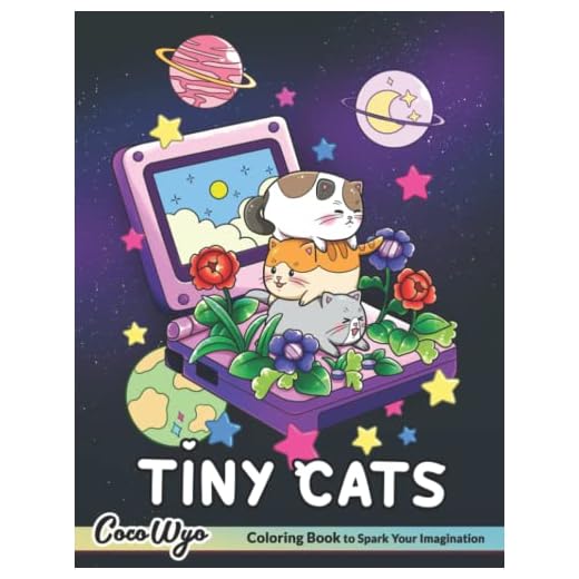 Tiny Cats Coloring Book for Relaxation