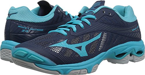 Mizuno Wave Lightning Z4 Womens Navy-Aqua 8 Navy/Aqua