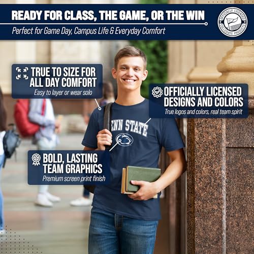 Image of NCAA Gameday Cotton T-Shirt for Men and Women | Officially Licensed NCAA Tee - Preshrunk Ring-Spun Cotton - Screen-Printed Team Logo