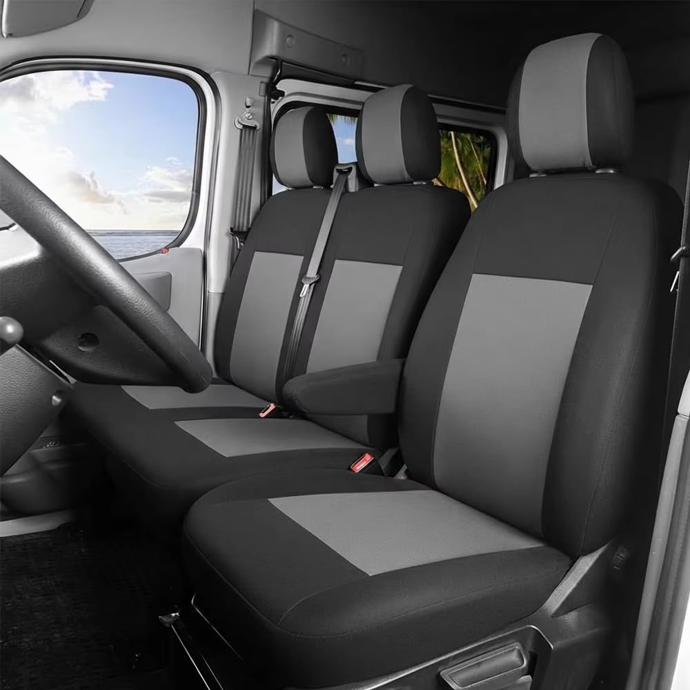 QIZUN 1+2 Car Van Seat Covers for Renault Kangoo (ab Bj.2008+Facelift)