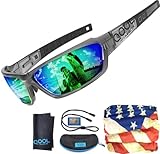 Qool Times - Gafas de sol polarizadas para hombre, bufanda y correa