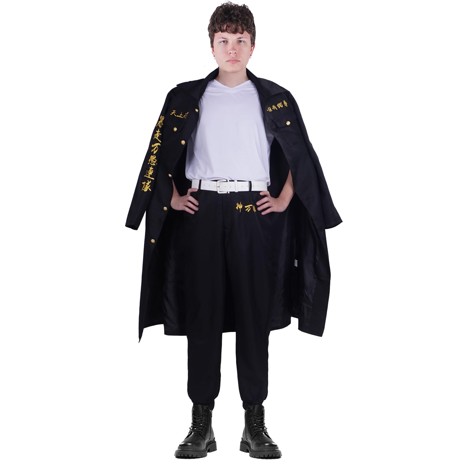 Kostium Manjiro Sano Cosplay | Tokyo Manji Gang mundur dla fanów Tokyo Revengers | Spodnie, koszulka, Nantel | Rozmiar: S - XL