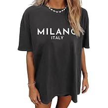 Oversized Tshirts for Women Graphic Tees Vintage Short-Sleeve Preppy Shirts Trendy Summer