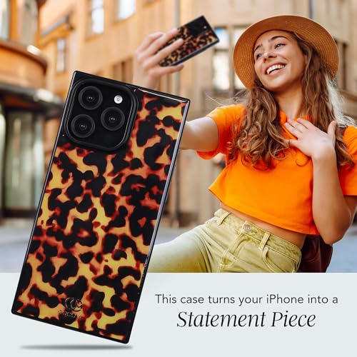 Image of COCOMII Rectangle for iPhone 12 Pro Max Case, Amber Tortoiseshell