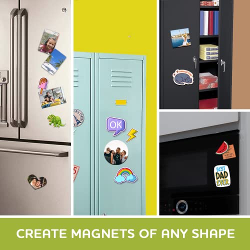 15 Sticky Shoot Magnetic Sheets For Refrigerator 4X6 - Magnet Sheets With Adhesive Backing For Pictures - Magnetic Adhesive Sheets For Fridge, Locker, Etc. - Flexible Photo Magnets With Sticky Back #TOP3