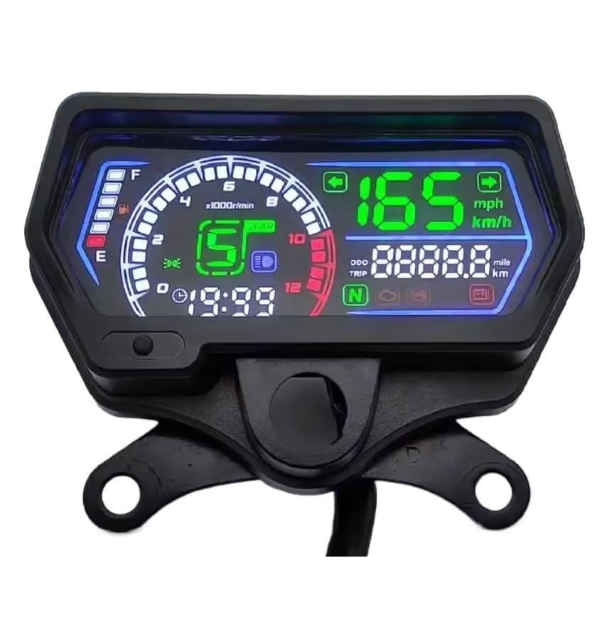 Tachymètre moto LED haute visibilité avec compteur numérique CG125