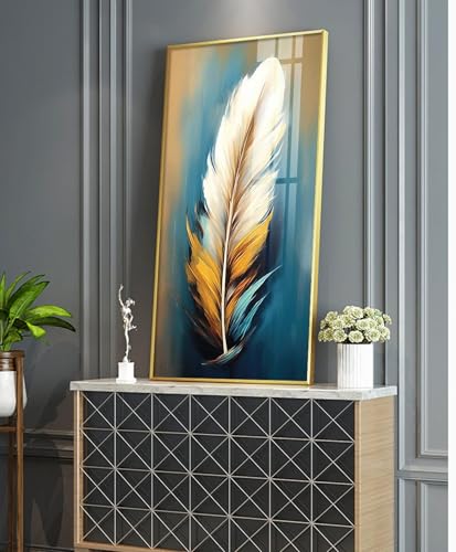 Plumes abstraites sur toile XINBAO pour une ambiance de salon apaisante