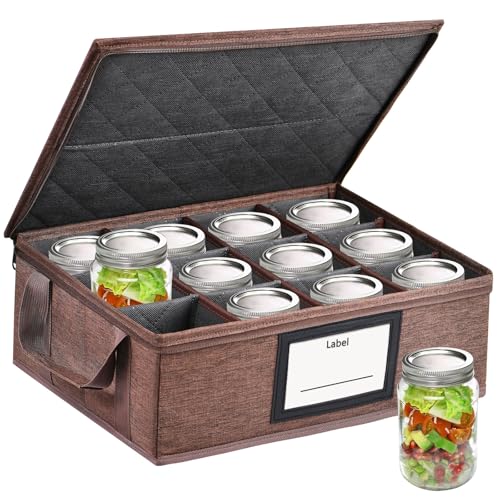 Geliwosy 16 oz Mason Jar Storage Containers - Sturdy Canning