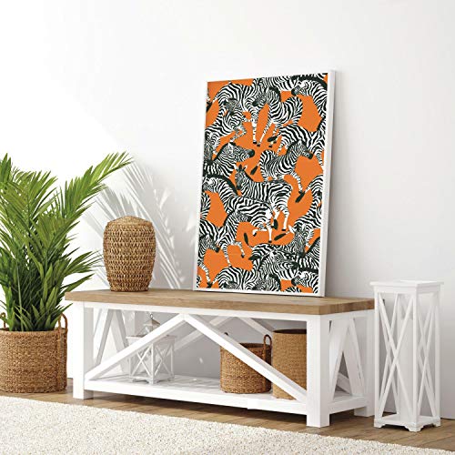 RoomMates Waverly Herd Together Peel and Stick Wallpaper, Orange, White, 45 x 574 cm - Image 4