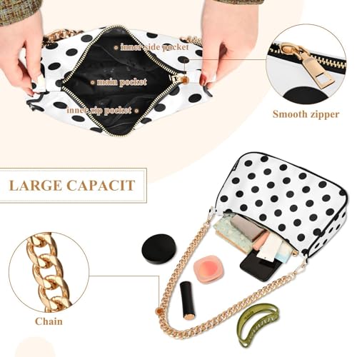 Bolso Hobo Tote con Cadena y Cierre para Mujer miniatura 2