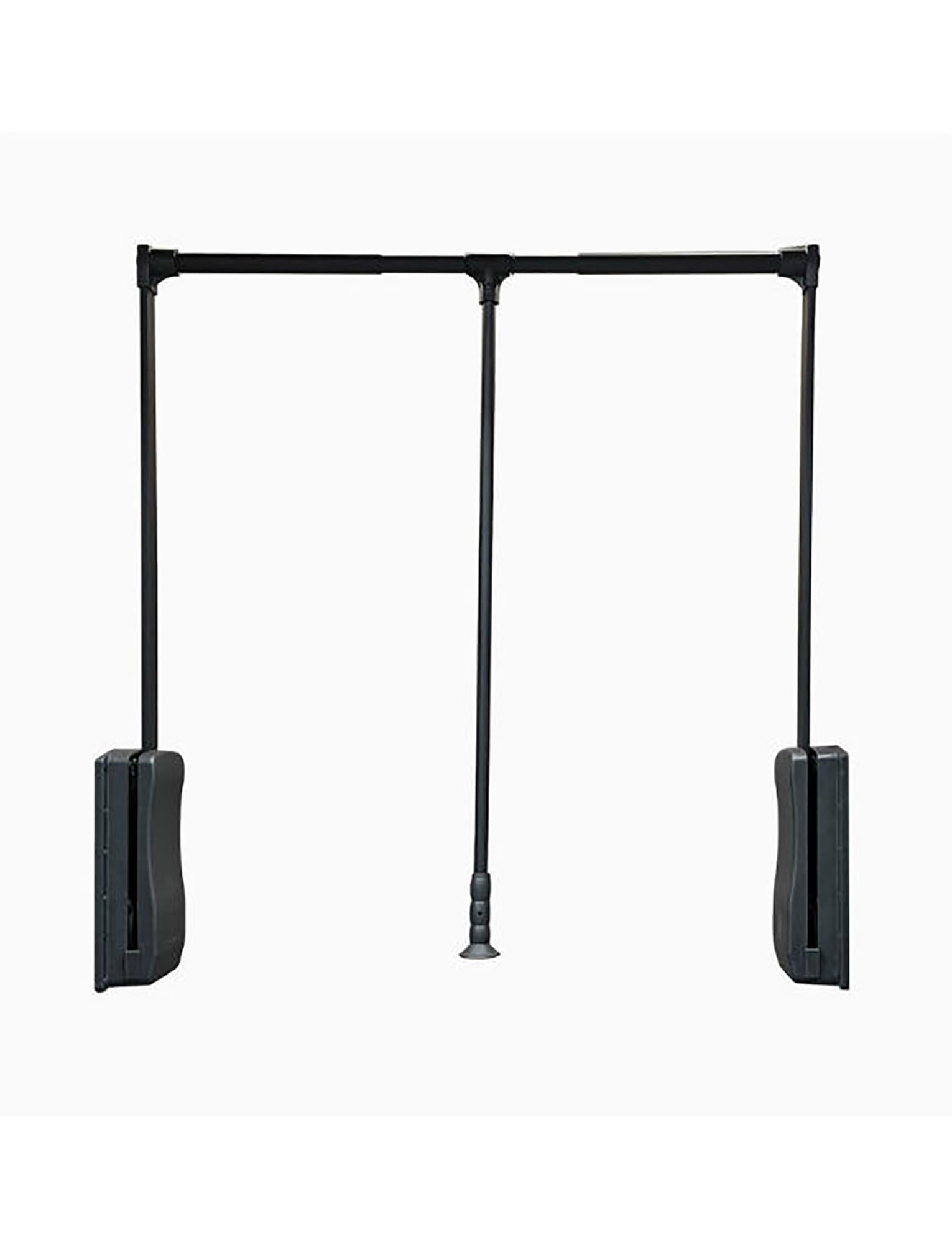 GTHTUHFD Adjustable Drop Down Closet Rod, Soft Close Heavy Duty Hanging Rail For High Closets, Laundry Room And Wardrobe Accessories Grey-93-125cm