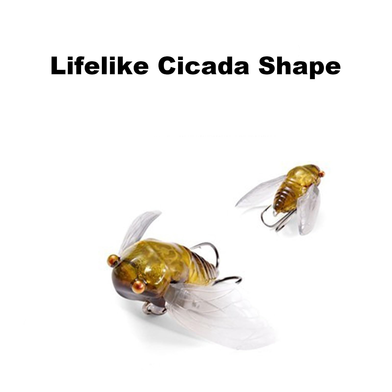 Topwater Cicada Leurre Appât pour bar, truite et crapat – Matériel de pêche dynamique pour pêcheurs en eau douce