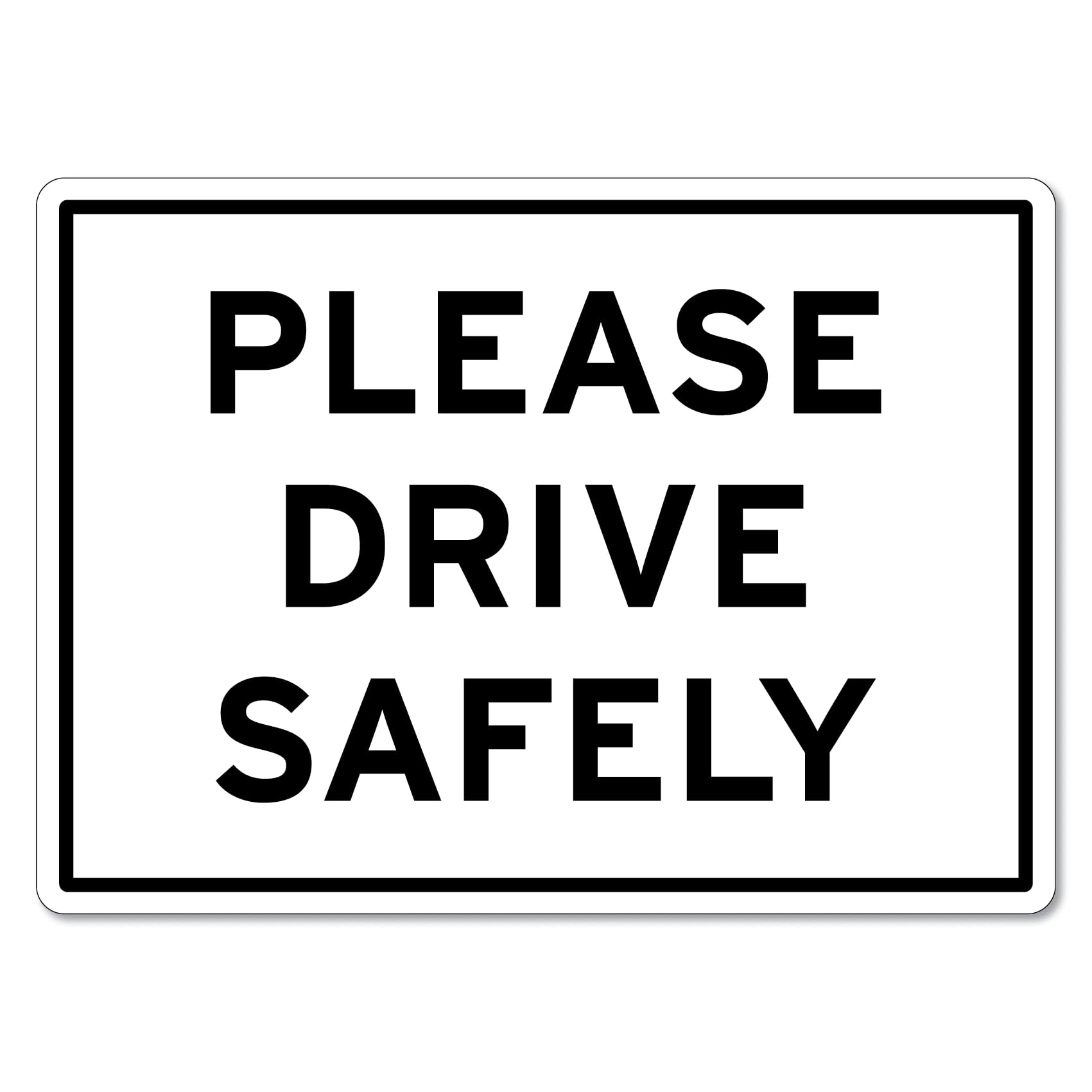 Road Safety Driving Reminder Metal Prompt Sign Community Road Decor 12x8 Inch