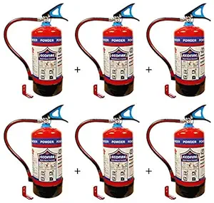 Eco Fire ABC Powder Type 4 Kg Fire Extinguisher (Red)_Pack of 6