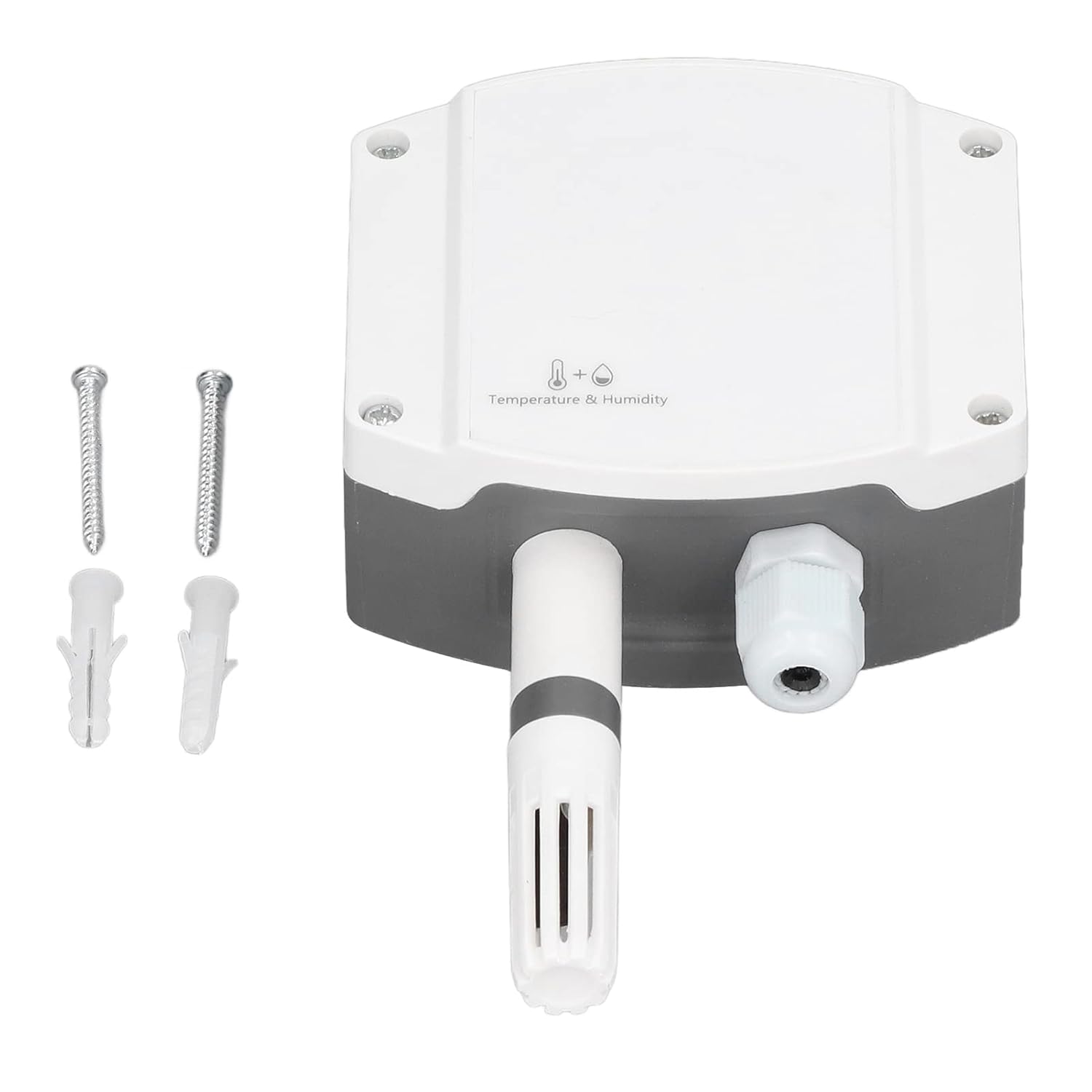 Qinlorgo Temperature Humidity Transmitter, High Accuracy Industrial Sensor, 0-10V Analog Output Device with 4-20mA RS485 Modbus RTU, Ideal for PLC Inverter Control