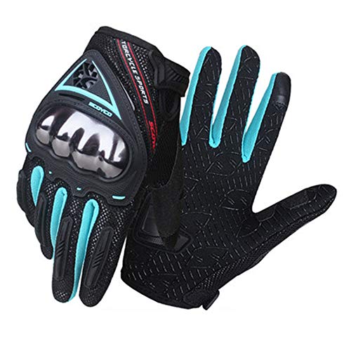 Scoyco Woman Motorcycle Gloves Touch Screen Armor Breathable Female Glove Anti-Skid MBX/MTB/ATV Sport Pink Dirt Bike Gloves (Blue, M) by Scoyco - Used condition - Image 2